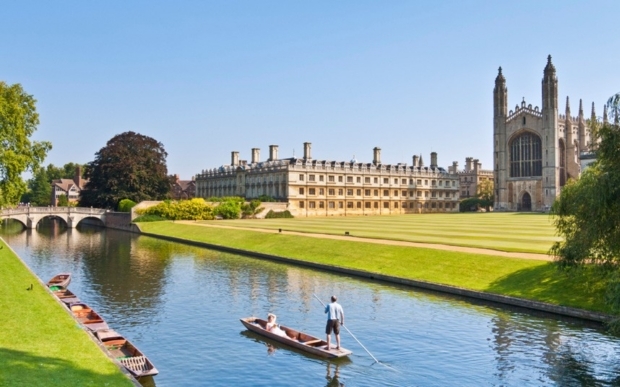 The beautiful view of the University of Cambridge