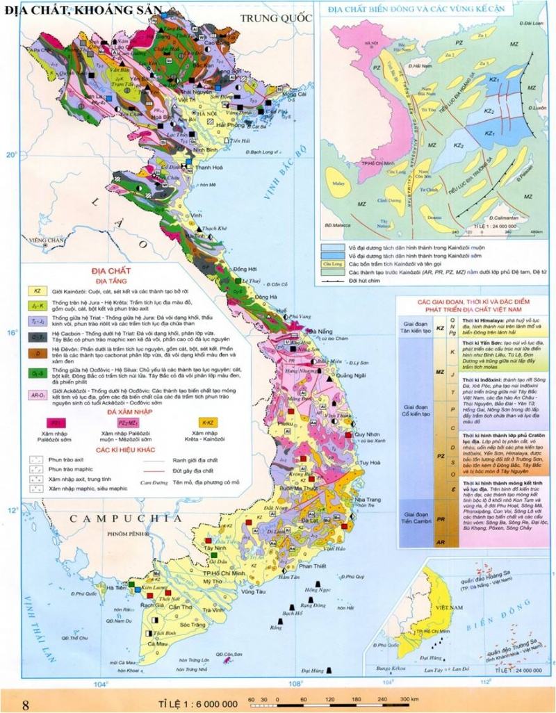 Geological and mineral map of Vietnam