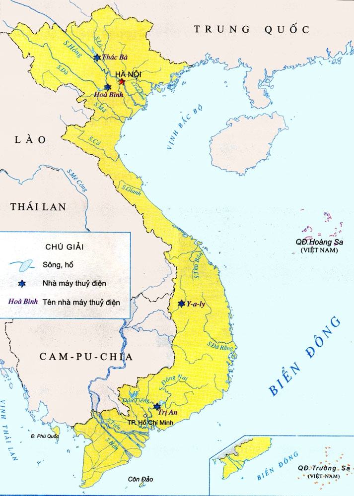 Map of Vietnam's rivers