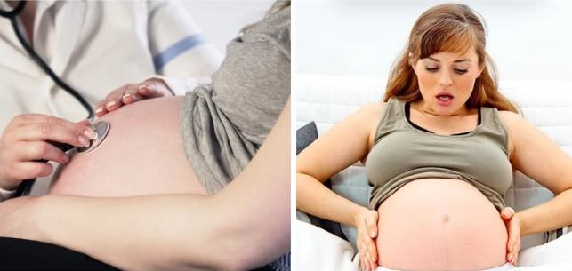 Weight loss at the end of pregnancy