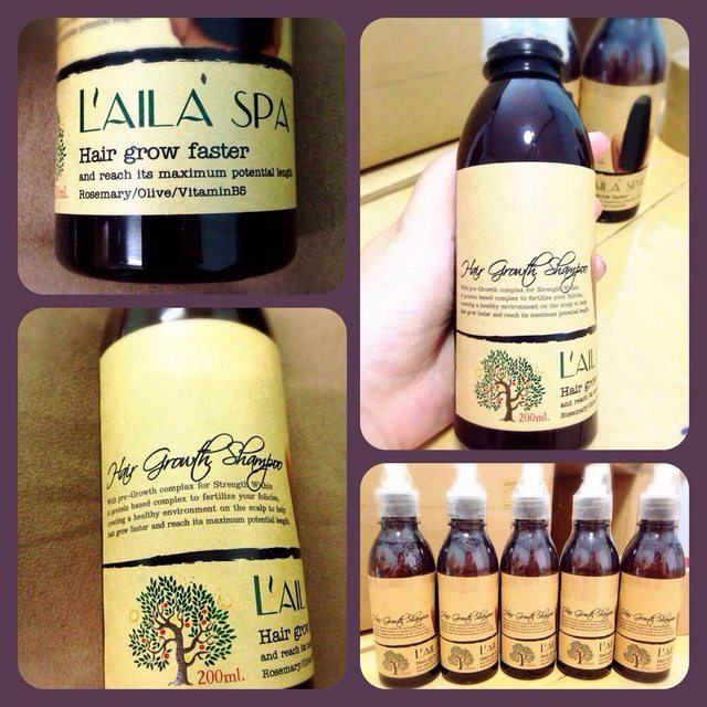 LaiLaSpa hair growth stimulating shampoo with extracts of Lavender, vitamin B5, olive oil...