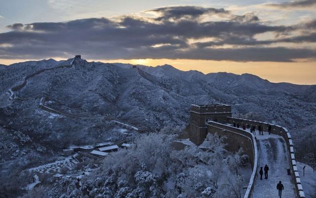 The Great Wall of China in winter