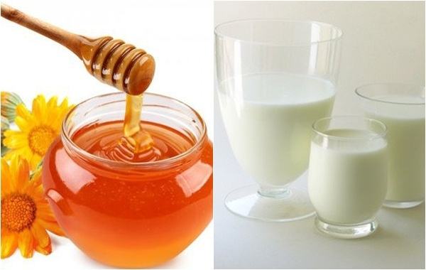 Mask of honey, fresh milk helps to beautify the skin