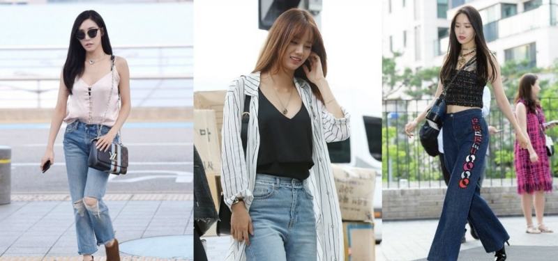 Korean stars are charming with two-piece tops and long jeans