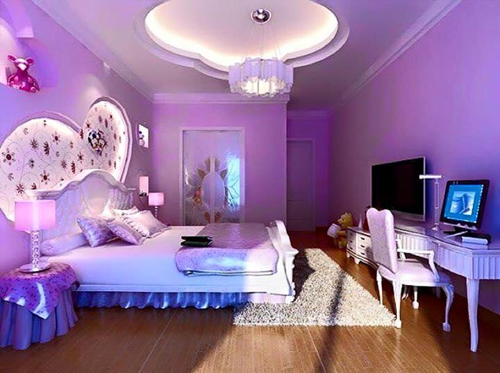 Should be purple for the bedroom, avoid using pink