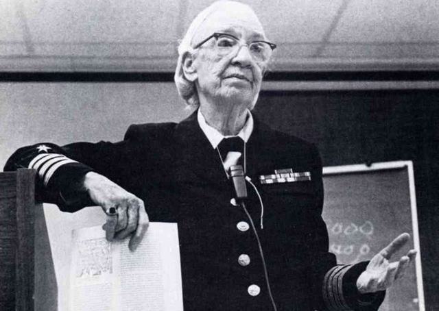 Grace Murray Hopper is a computer scientist and officer in the United States Navy