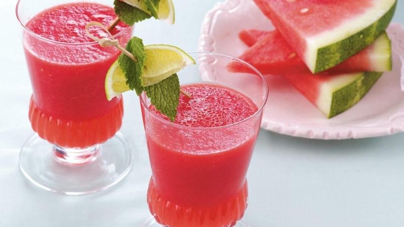 Delicious, attractive watermelon smoothie for kids