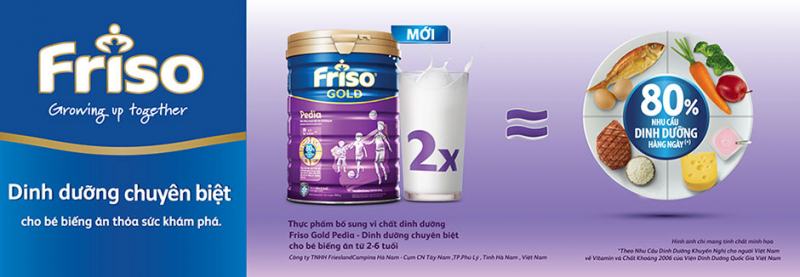 Friso Gold Pedia Milk - Helps perfect the diet