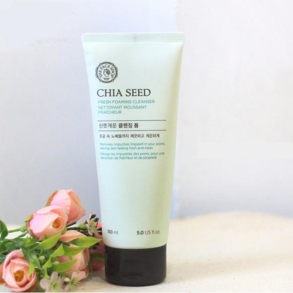 The Face shop Chia Seed Fresh Cleansing Foam.