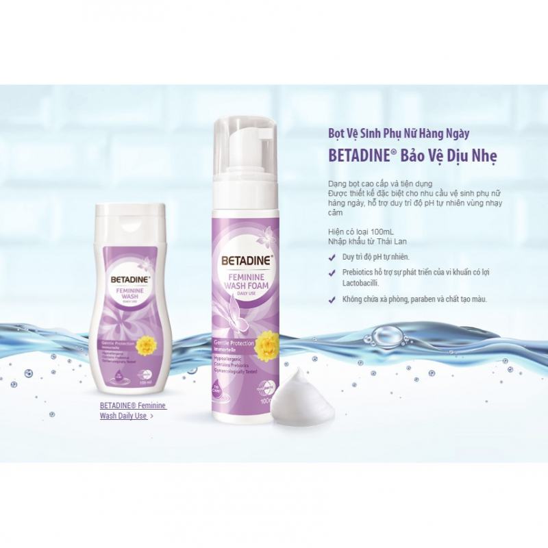 Betadine Gentle Protection feminine hygiene foam (100ml)
