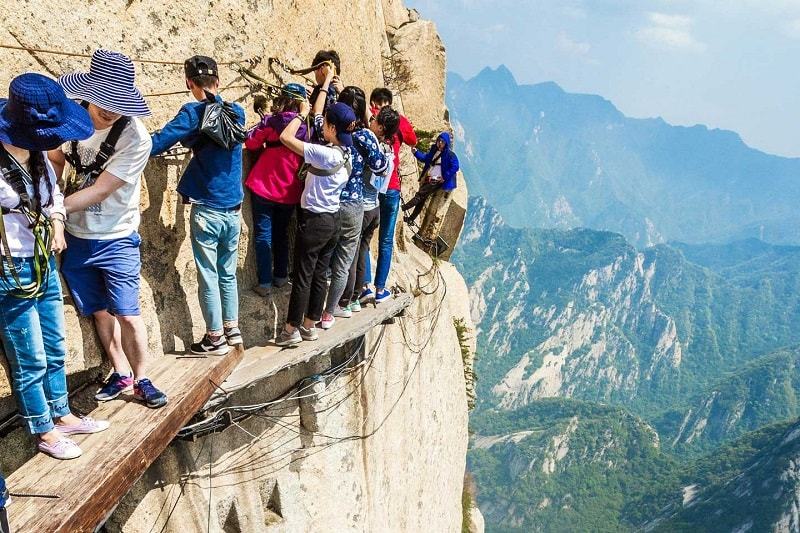 Adventurous road to Mount Huashan, China
