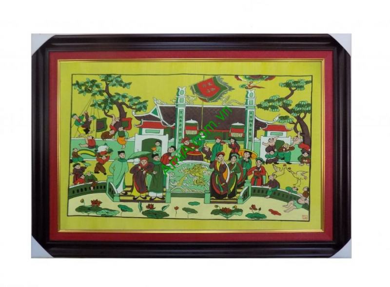 Painting of Dong Ho folk village festival