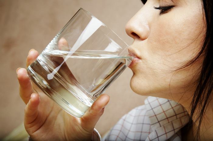Drink a lot of water to help detox