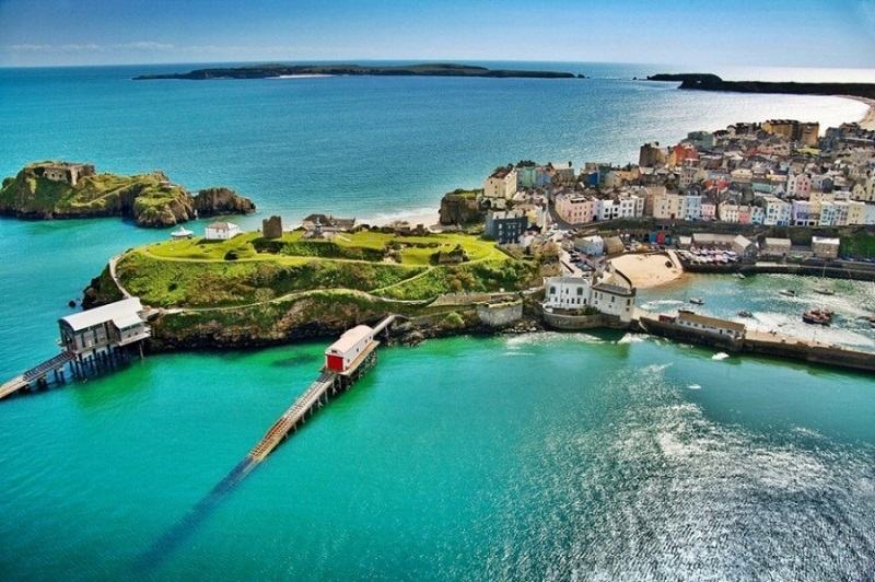 Tenby's beauty when viewed from above