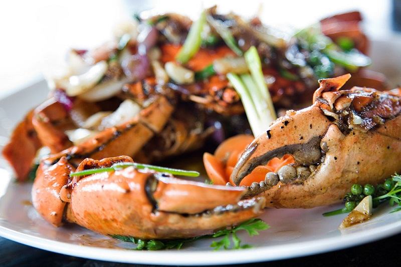 Fried crab with black pepper