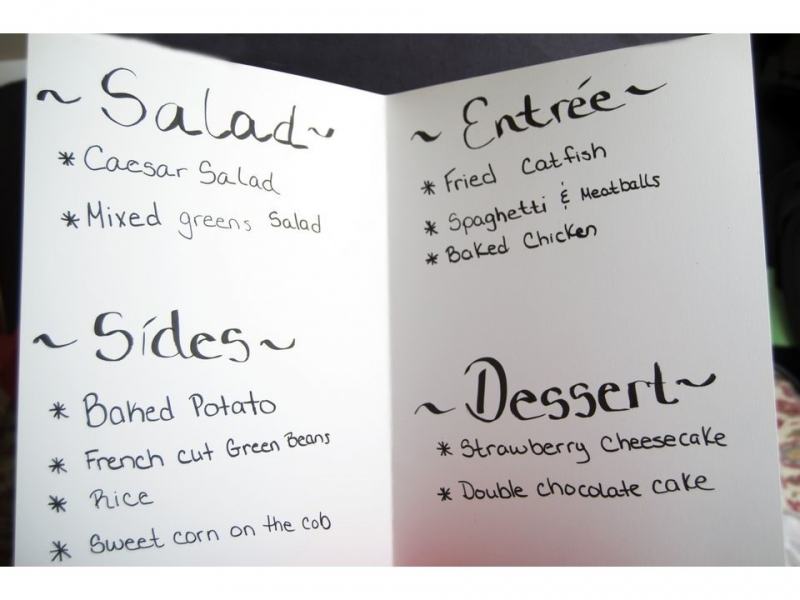 The menu has all the dishes he likes, what's better than you?!