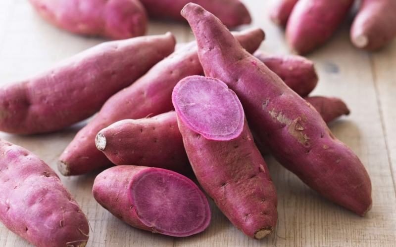 Sweet potatoes are high in beta-carotene. The body converts this compound into vitamin A, which is good for hair growth