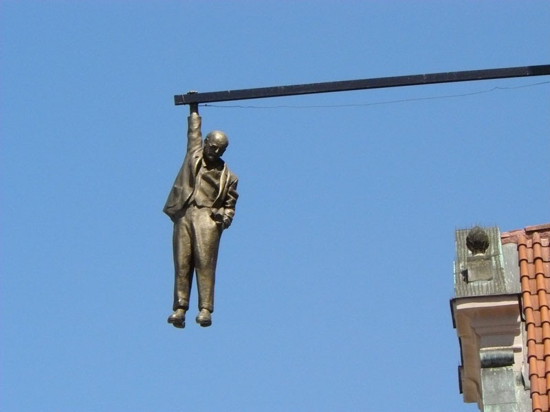 Man Hanging Out Statue