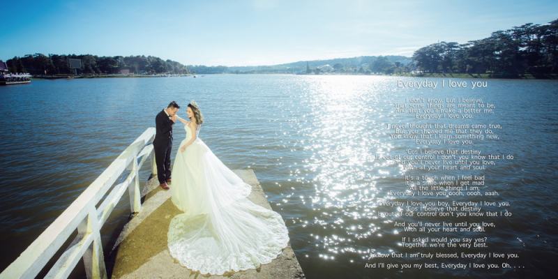 Wedding photos at Xuan Huong Lake Dalat