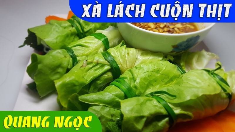 Lettuce rolls with meat