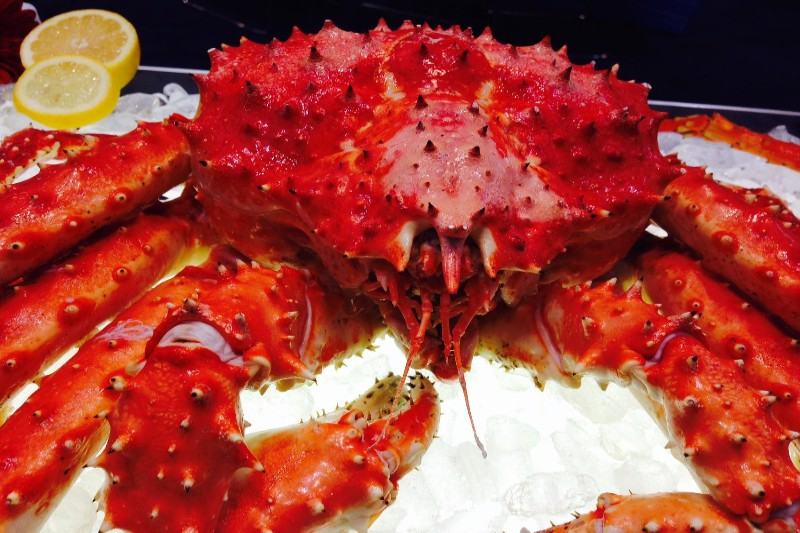 The king crab dish is very eye-catching