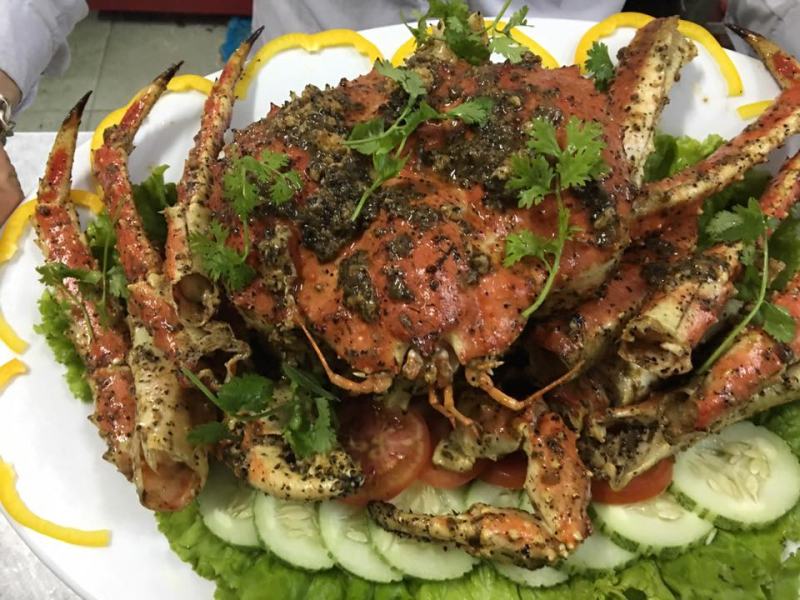 The king crab dish is extremely attractive