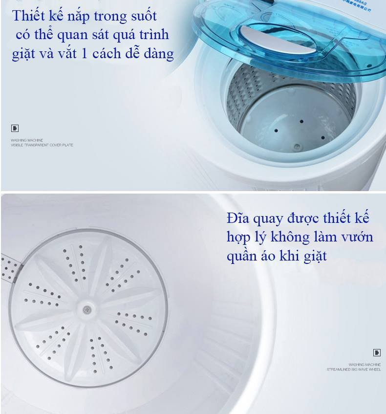 Mini washing machine 2 drums integrated UV germicidal XPB45