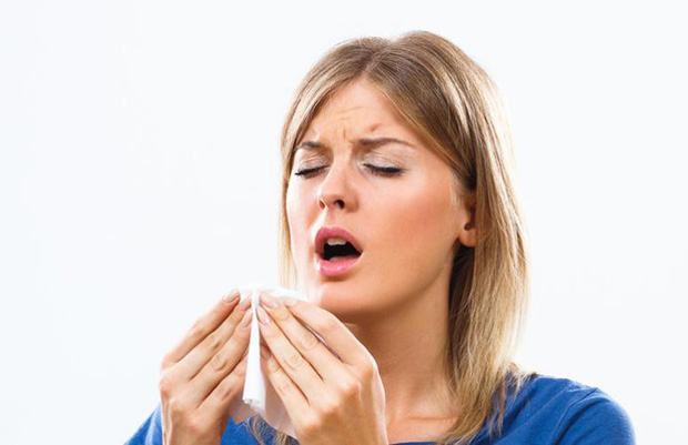 Use a handkerchief when sneezing