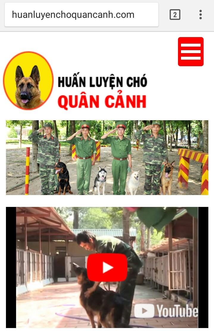Website of Ho Chi Minh City Military Police Dog Training School