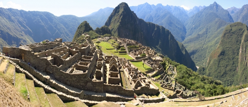 Machu Picchu Fort seen from above