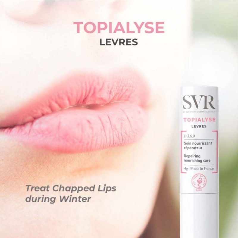 Moisturizing Lip Wax For Dry, Chapped & Damaged Lips SVR Stick Topialyse Levres