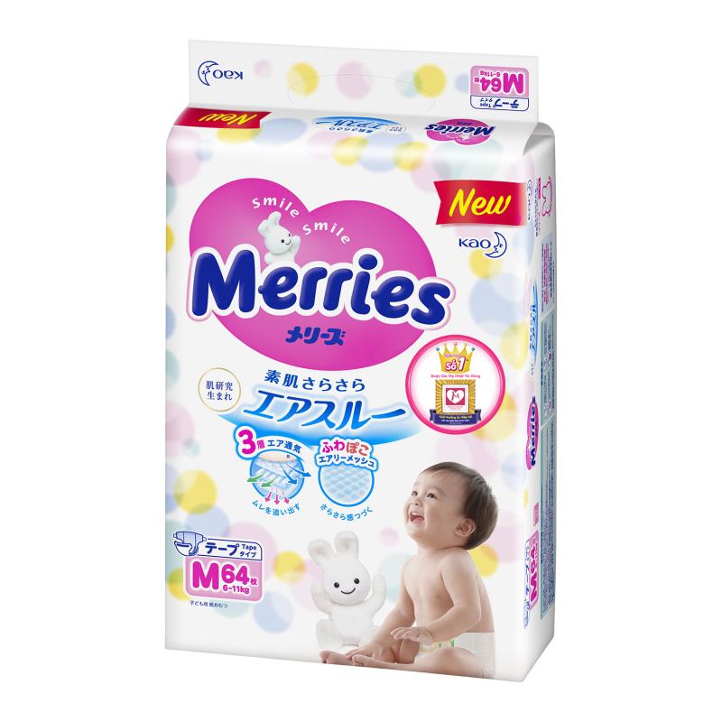 Merries diapers are extremely absorbent, soft and perfectly spill-resistant.