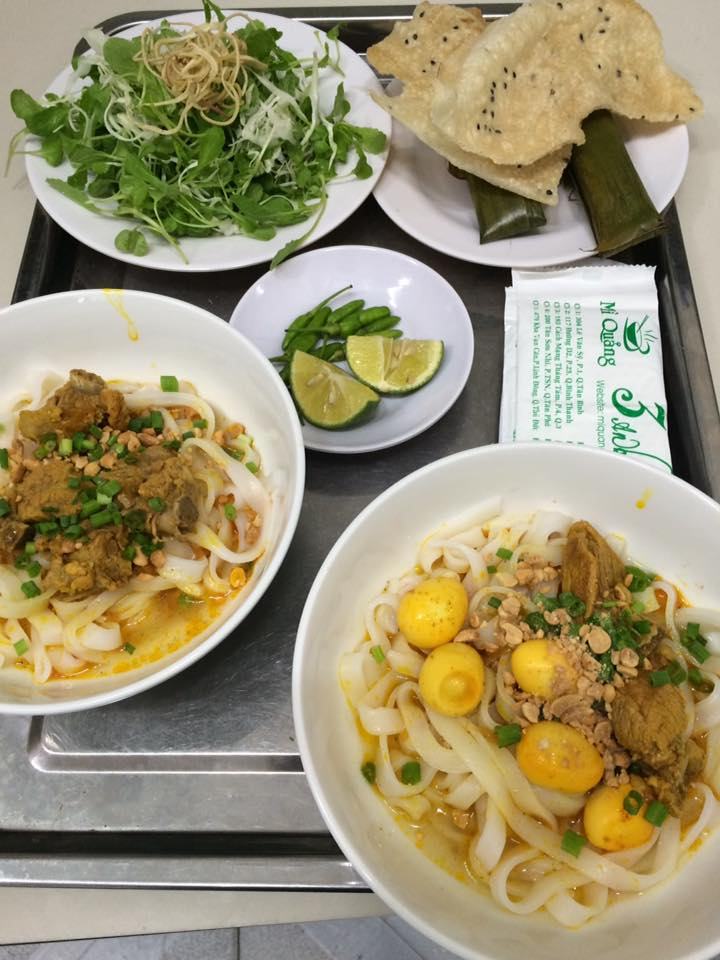 The menu of Quang noodle shop 3 Brothers Chinh Origin has more than 5 types of unique Quang noodles