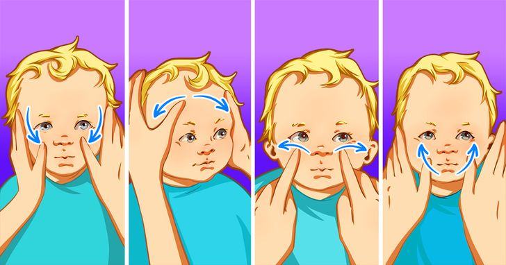 Baby face massage