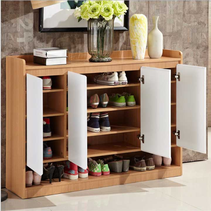 Open door cabinet, can store a lot of shoes and items