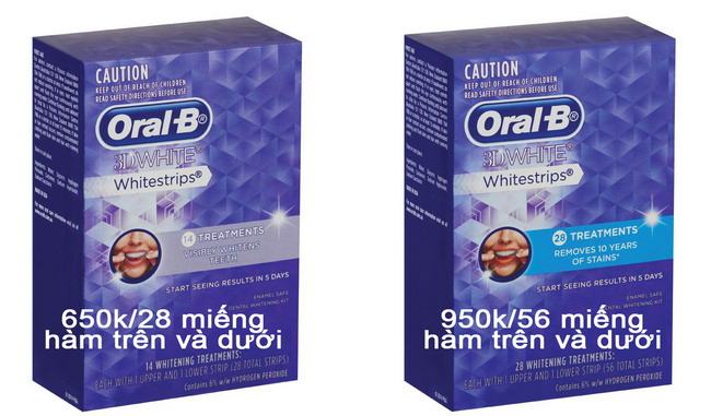Oral b . teeth whitening strips