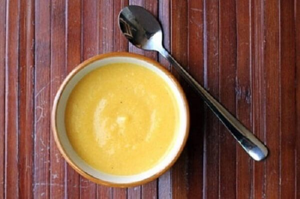 Pumpkin sweet potato porridge for babies to eat