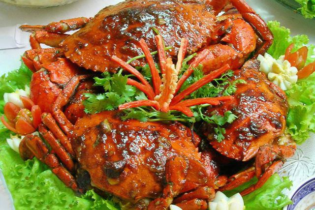 Fried crab with tamarind