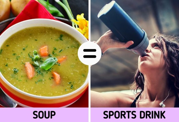 Soup is the perfect sports drink