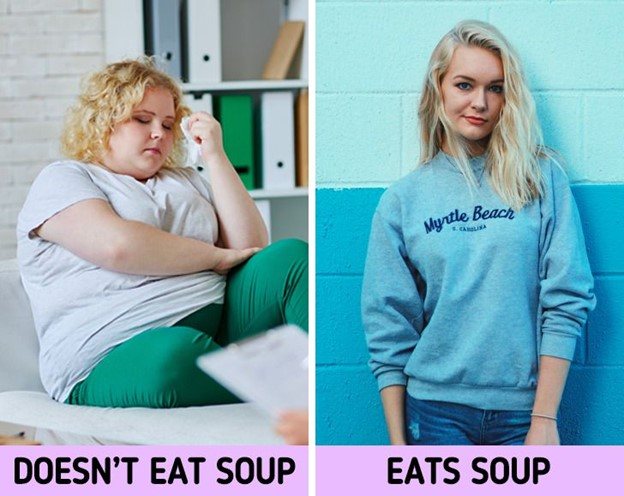 Soups help you maintain a moderate weight