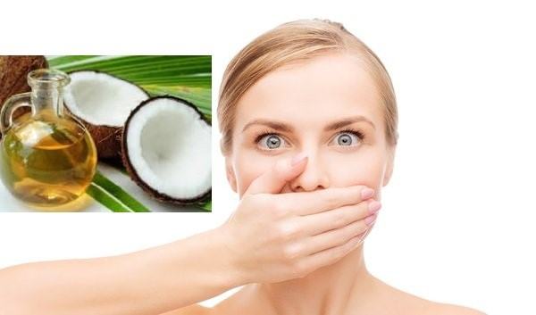 Gargle with coconut oil