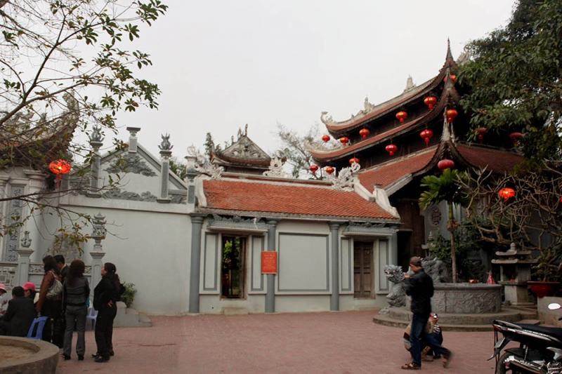 A corner of Tien La Temple - tourists visit and worship at the temple at the beginning of the year