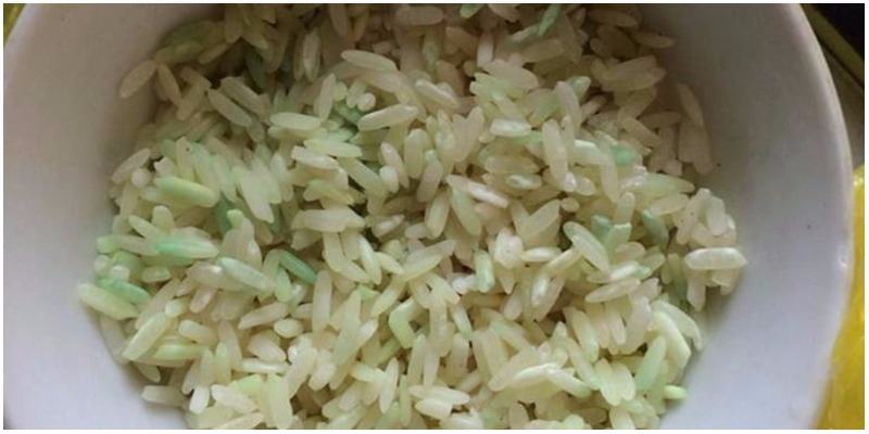 Moldy rice when left out in the humid air is real rice