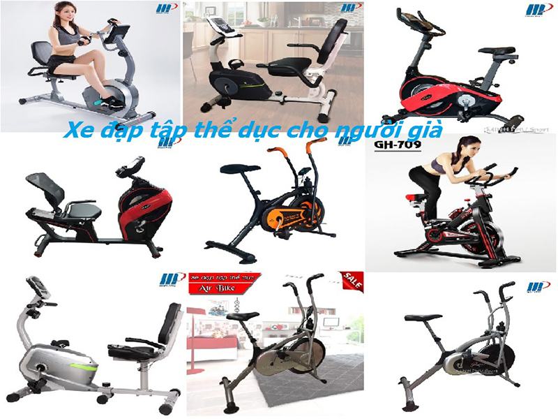 Some models of exercise bikes at Minh Phu Sports