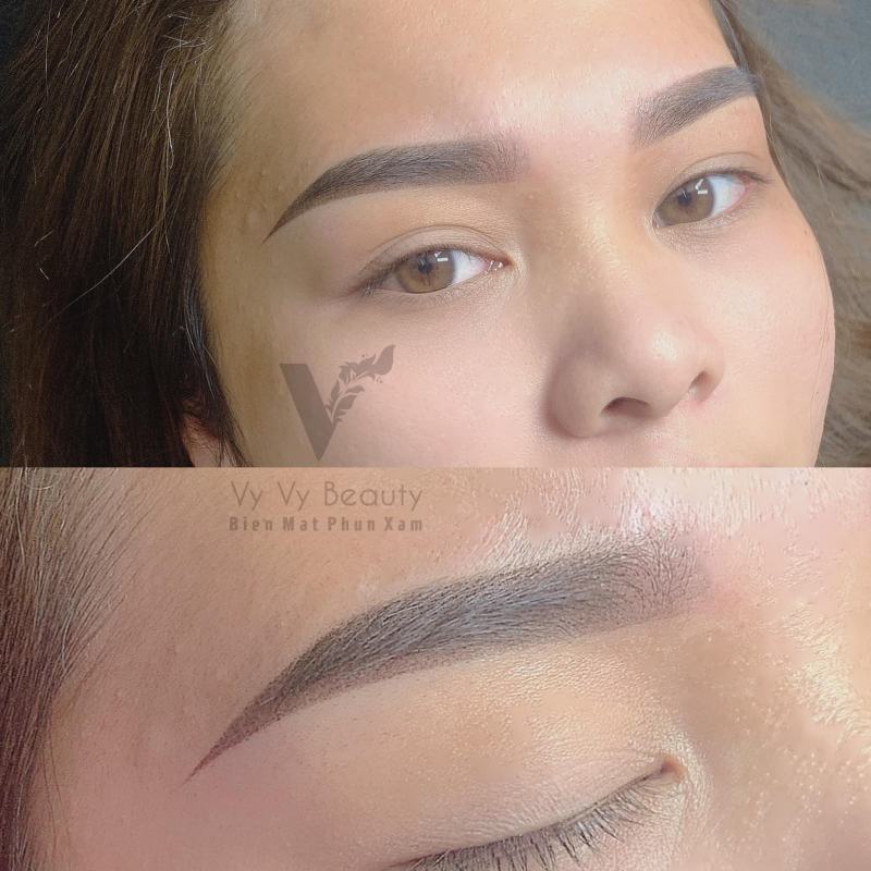 Perfect eyebrows at Disappearing tattoo spray- Vy Vy beauty salon
