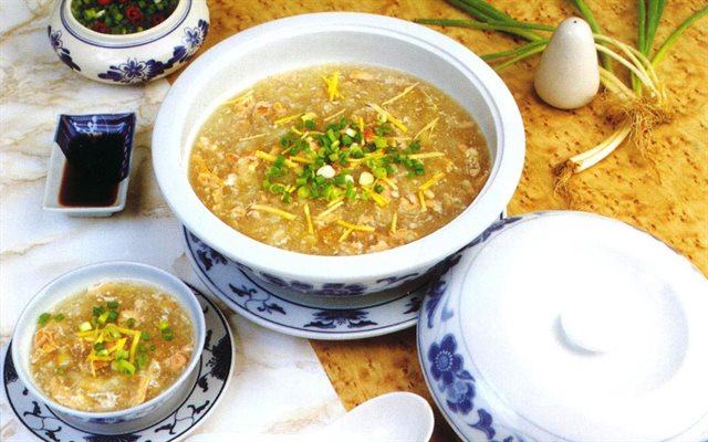 Chicken and quail egg soup