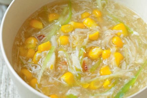 Sweet corn chicken soup