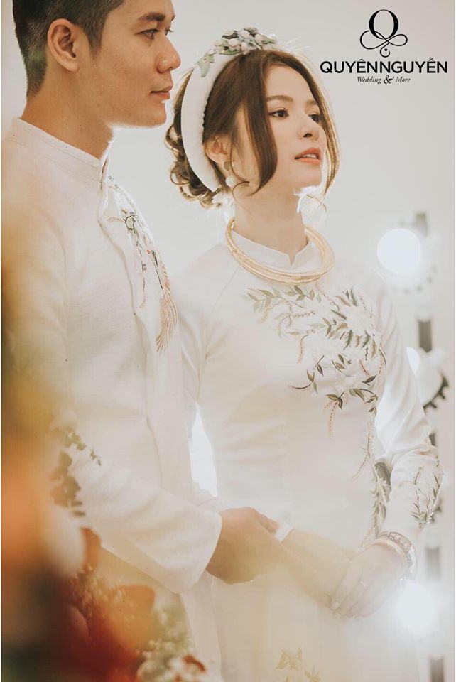 Ao dai for elegant and luxurious bride and groom