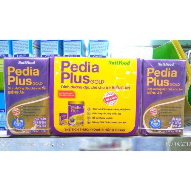 Pedia plus gold ready-made milk powder 110ml Nutifood (48 boxes)