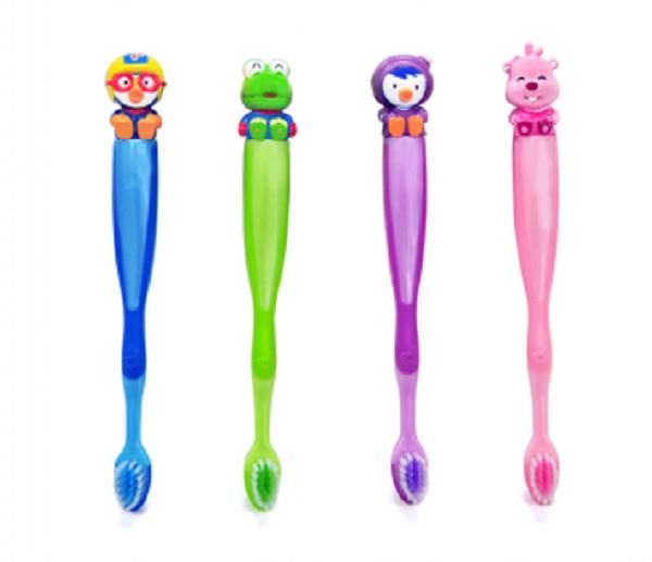 Children will be delighted with the cute and colorful pictures on the brush